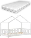 And OutdoorMatch Lit enfant Winnifred - Avec matelas - 80x160 cm - Blanc