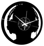 Instant Karma Clocks LP Vinyl Wandklok 33 omwentelingen Vintage Handmade Disco Deejay Hoofdtelefoon Muziek