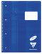 Clairefontaine 68256C - Pak met 5 schoolschriften DIN A4+ 22,5x29,7 cm, 160 Pagina's, 90g, liniëring 27 gelijnd met 2 kantlijnen, met 4 Gaten, met Spiraalbinding, Blauw, 1 pak
