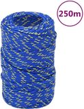 vidaXL Boottouw 2 mm 250 m polypropyleen blauw