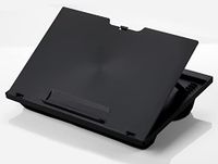 Q-Connect Laptopstandaard/ergonomische laptopstandaard notebook MacBook standaard van kunststof/zwart / 37,6 x 28 x 5,8 cm / 0,88 kg
