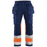 Blåkläder Blaklader High Vis werkbroek met stretch 1558-1811 - Marineblauw/Oranje - D108