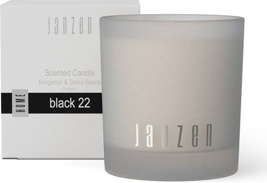 Janzen Scented Candle Black 22 - 45 Hour Burn Time - 8717612644226