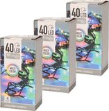 Merkloos Koopman International Kerstverlichting - 6x - Gekleurd - Op Batterijen - 3,5 Meter - Indoor