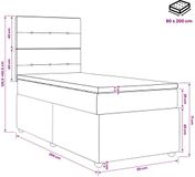 vidaXL Boxspringbed met matras Blauw 80 x 200 cm Fluweel