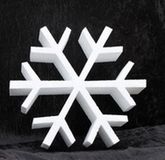 Glorex Hobby 1x Piepschuim ijskristal vormen 30 x 5 cm hobby/knutselmateriaal - DIY Winter Kerstdecoratie