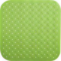MSV Premium tapis de douche, antibactérien, antidérapant, avec ventouses, vert, parfum rose, env. 54 x 54 cm, lavable à 60 degrés