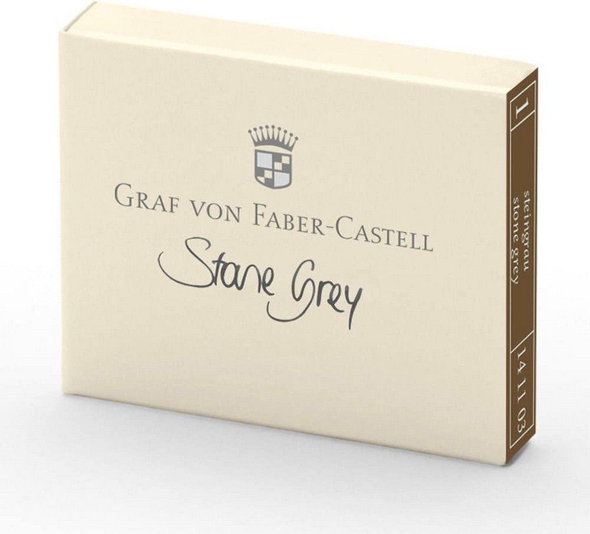 Graf von Faber-Castell GVFC 6 INK CARTRIDGES STONE GREY - Grijs