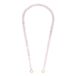 Lucardi Dames Stainless steel bedelketting rosequartz voor dames - Ketting - Staal - Goudkleurig - 44 cm