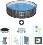 Bestway Rond Steel Pro MAX Zwembad - Houtprint - 427 x 107 cm