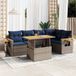 Maison Exclusive - Ensemble de meubles de jardin 6 pièces avec banc, coussins, en polyrotin gris, avec un cadre en bois d'acacia