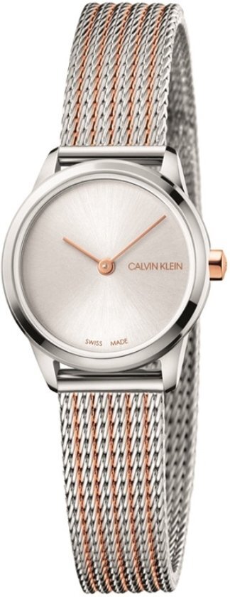 Calvin Klein K3M23B26 horloge dames - zilver en rosÃ© - edelstaal