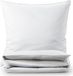 Blumtal Premium extra zachte zomerdekbedovertrek set, omkeerbaar design, 200x200 cm en 2 kussenslopen 40x80 cm - Microvezel beddengoed, 3-delig, Moonlight Grey/Wit