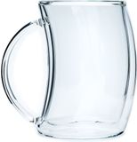 Intirilife Dubbelwandig Thermoglas - Gebogen Stijl - 200 ml