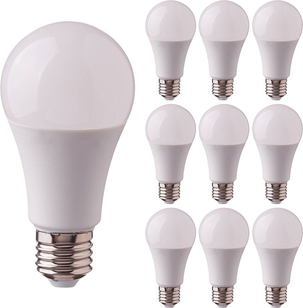 V-tac 10-pack E27 LED Lamp - 8.5 Watt - 3000K Warm wit - Vervangt 60 Watt