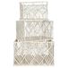 HOME DECO FACTORY RG0022 X3 Boho Panier Rectangulaire Gigogne - Grand, Beige