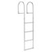 VEVOR Uittrekbare ladder, rechte ladder, 4 brede en antislip treden, maximale draagkracht 227 kg, structuur van aluminiumlegering, snelspanner voor meren en pontonboten