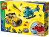 SES Creative – Schroefbouwset voor voertuigen – bouwbare helikopter en terreinwagen – 20‑delige veilige kunststof schroefset – STEM-probleemoplossend spel – Made in Holland – Leeftijd 5+