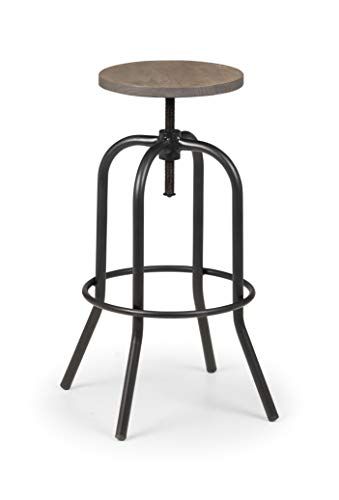 Julian Bowen Spitfire Bar Stool, Mokka Elm/Black