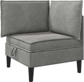vidaXL Sofa Lichtgrijs Fluweel