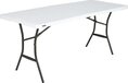 Lifetime inklapbare tafel Amy (182x70x74cm) - Wit/Donkergrijs