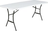 Lifetime inklapbare tafel Amy (182x70x74cm) - Wit/Donkergrijs