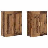 vidaXL Wandkast, 2 stuks, oud hout, 69,5 x 34 x 90 cm