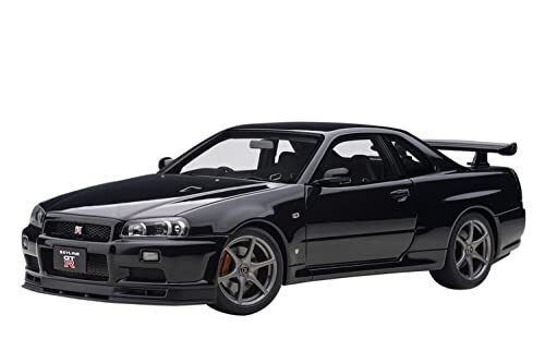 AUTOart Nissan Skyline GT-R R34 V-Spec II 2001 zwart metallic modelauto 1:18