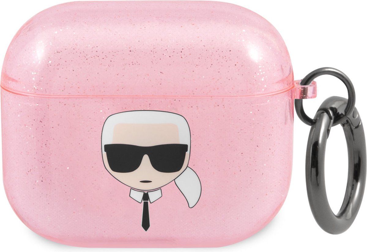 Karl Lagerfeld Airpods 3 Case - Glitter - Karl - Roze