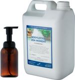 Claudius Cosmetics B.V. Claudius Zeepdispenser 300 ml amber bruin hervulbaar + 5 liter Bodylotion Zen Moment navulling