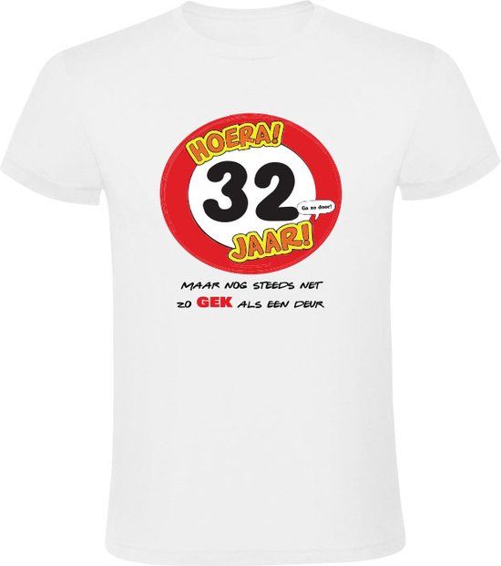 Sol's Heren T-shirt - 32 Jaar Verjaardag - Grappig - 5XL - Wit