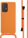 iMoshion Hoesje Samsung Galaxy A53 - Siliconen hoesje met koord - Oranje