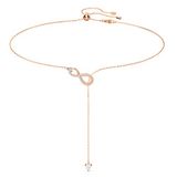 Swarovski Swarovski Infinity y-ketting, Infinity, Wit, Roségoudkleurige toplaag