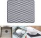 Tapis d'évier sans marque - Tapis d'évier en silicone - Tapis d'évier antidérapant - 30,5x30,5 cm - Tapis de protection noir pour évier - Tapis égouttoir résistant à la chaleur pour fruits et légumes