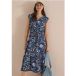 cecil Midi-jurk met split in de hals en print