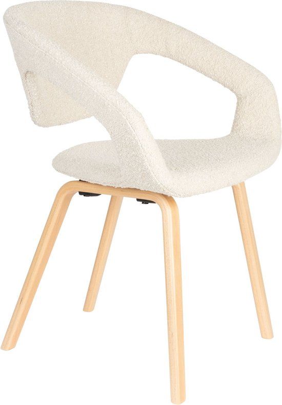 Zuiver Flexback Eetkamerstoelen met armleuning Beige - Set van 2