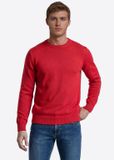Pierre Cardin Strick RH - Heren - L - Katoenmix - Ronde hals - Lange mouw - Effen - Scarlet Sage