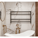 Sèche-serviettes électrique Wame - Avec thermostat connecté - 120 x 53 cm - Noir - 500W