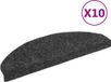 vidaXL Trapmatten Zelfklevend 10 stuks 65x21x4 cm Donkergrijs