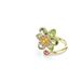 Swarovski Idyllia open ring, Verschillende slijpvormen, Bloem, Groen, Goudkleurige toplaag