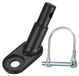 Attelage de vélo adaptateur de remorque de vélo - Avec goupille de sécurité - Acier inoxydable - Longueur de base 55 mm
