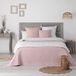 Douceur d'intérieur Mellow Chic Gewatteerde Bedloper (80 x 180 cm) Roze/Wit