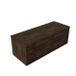 Saniclass Ensemble de meubles de salle de bain avec cadre en bois - 120x45x42cm - chêne mat anthracite