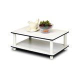 Furinno 2-laags koffietafel, zonder gereedschap, engineered_hout, wit/wit, 1-pack