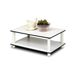 Furinno 2-laags koffietafel, zonder gereedschap, engineered_hout, wit/wit, 1-pack