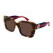 Gucci GG1861S Lunettes de Soleil Femme Havane Carrées Marron 53mm