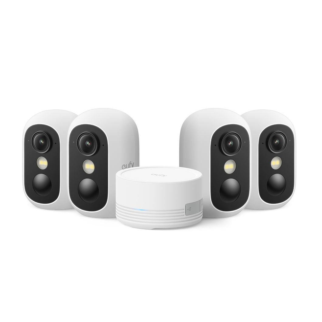 Eufy Cam C35 4-Cam Kit - Wireless Security Camera - Indoor & Outdoor - White