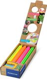 STAEDTLER Noris junior zeskantige neon kleurpotloden, etui 4 stuks