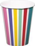 Folat Bekers Strepen Color Pop 250ml - 6 stuks