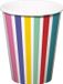 Folat Bekers Strepen Color Pop 250ml - 6 stuks